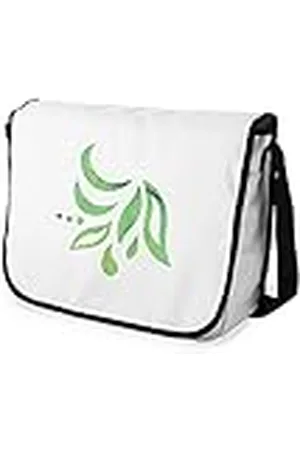 Bonamaison Digitaal bedrukte Messenger schooltas met zwarte riem voor studenten, crossbody tas, koerierstas, schoudertas voor kinderen, meisjes, jongens, maat: 29x36 cm