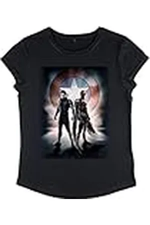 Marvel Dames Falcon and The Winter Soldier-Team Poster Roll Sleeve T-Shirt, , S, , S