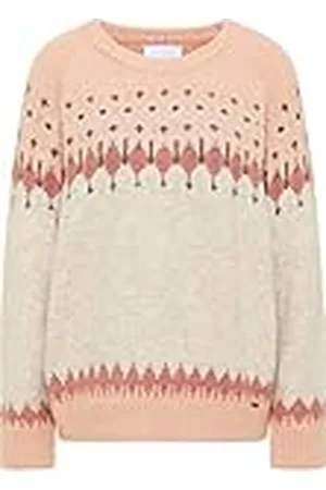 USHA Dames ronde hals pullover Fenia, roze meerkleurig, XL/XXL, , XL/XXL
