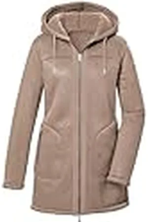G.I.G.A. DX by killtec Dames Omkeerbare parka/parka in suèdelook met capuchon GW 63 WMN PRK, birke, 40, 42387-000