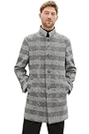 TOM TAILOR Heren 1037407 wollen jas, 32806-ecru Black Houndstooth, L, , L