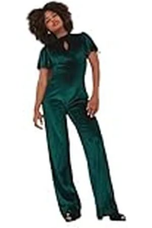 Joe Browns Dames kimono mouw sleutelgat detail brede pijpen fluwelen jumpsuit, , 12, , 38