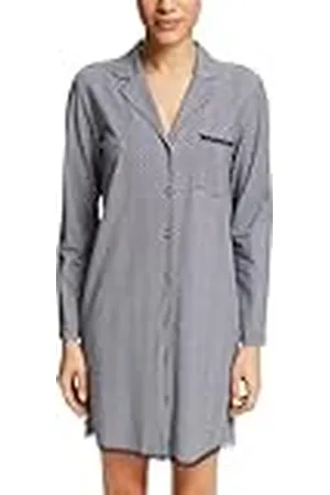 ESPRIT Bodywear dames bedrukt katoen LACE SUS ns a_ls nachthemd, marineblauw 3, 36