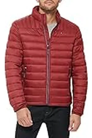 Tommy Hilfiger Ultra Loft opvouwbare donsjack voor heren alternatieve jas, Rood, XXL