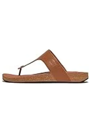 FitFlop Iqushion Leren slippers voor heren, beige, maat 41, Beige, 41 EU