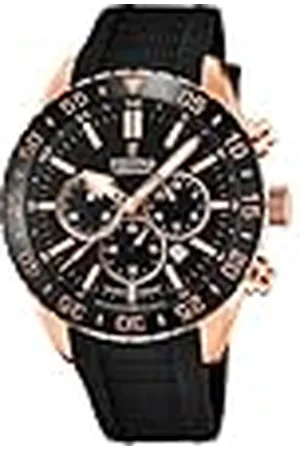 Festina Heren analoog kwartshorloge met siliconen armband F20516/2, , groß, Riemen.