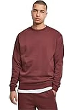 Urban classics Basic pullover voor heren, ronde hals, verkrijgbaar in 6 kleuren, effen, met ronde hals, maat S tot 5XL, , XXL