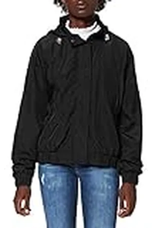 Urban classics Damesjas Oversized Windbreaker Shiny Crinkle Nylon Jacket, Ladies Windrunner met brede mouwen voor vrouwen, in 2 kleuren, maten XS - 5XL, , 4XL