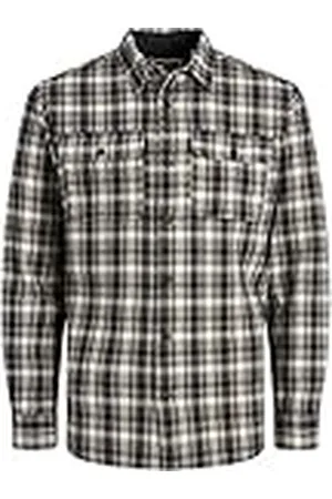JACK & JONES Heren Jcodarren Chrome Overshirt Ls Ln Shirt met lange mouwen, , S
