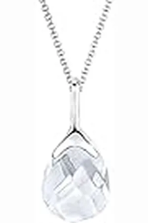 Elli Halsketting dames klassieke druppel met bergkristal in 925 sterling , Facetgeslepen, Kristal