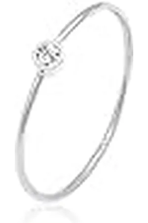 Elli Ring Dames Eenzaam met Kristal in 925 Sterling