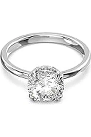 Swarovski Constella Cocktailring, Princess-Slijpvorm, Wit, Rodium Toplaag