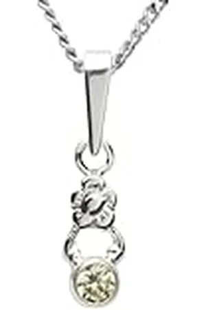 InCollections Dameshanger 925/000 sterling zilver met zirkonia limoen inclusief pantserketting 42 cm 2420200003401, Sterling zilver, Zirkonia