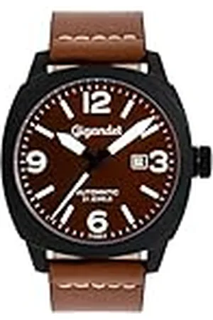 Gigandet Herenhorloge, analoog, Japans automatisch uurwerk met leren armband VNAG9/001, , Riemen.