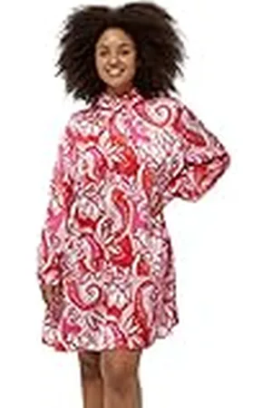 Peppercorn Lindi Jurk met lange mouwen Curve | Roze jurken voor dames VK | Lente damesjurken | Maat 28