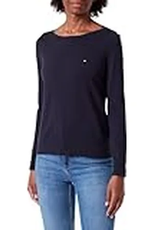 Tommy Hilfiger Dames CO Jersey Stitch Boat-NK Sweater Trui, Desert Sky, XXL, , XXL