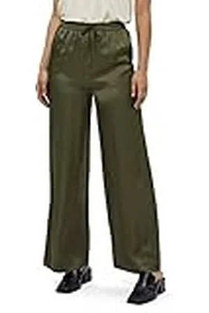 Minus Kamia broek met hoge taille en wijde pijpen | blauwe broek dames | lente broek voor dames UK | maat 10