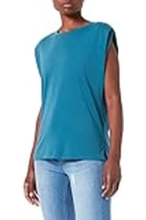 QS by s.Oliver Dames T-shirt mouwloos, aquamarijn, 44