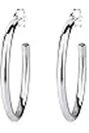 Elli Oorbellen dames creolen, open basic minimal in 925 sterling , Eén maat, Facetgeslepen, Geen edelsteen