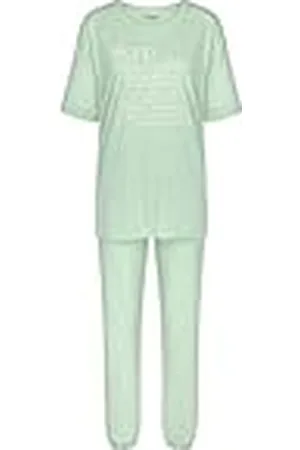 Triumph Dames PK SSL 10 CO/MD Pajama Set, Green-Light Combination, 36, , 36