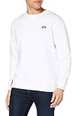 Alpha Industries Basis Klein Logo Sweatshirt voor Mannen White