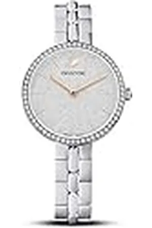 Swarovski Cosmopolitan horloge, Swiss Made, Metalen armband, Zilverkleurig, Roestvrij staal