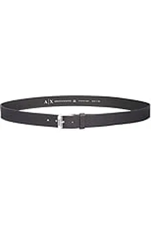 Armani Exchange Verstelbare herenriem met zilveren gesp, , one size
