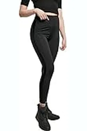 Urban classics Dameslegging met glanzende strepen en hoge taille, , S