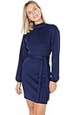 Trendyol Dames Mini Bodycon Getailleerde Gebreide Jurken, Blue, S