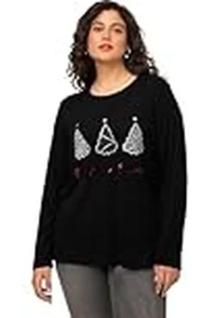 Ulla Popken Dames, grote maten, sweatshirt Wild Christmas, , 46-48