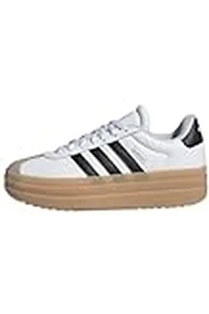 adidas Uniseks-Kind VL COURT BOLD LIFESTYLE SHOE JUNIOR, Cloud White/Core Black/Wonder Beige, 39 1/3 EU