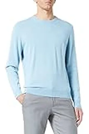 Daniel Hechter Gebreide trui voor heren, ronde hals, staalblauw, XXXL