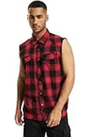 Brandit Heren geruit shirt mouwloos hemd, , 6XL
