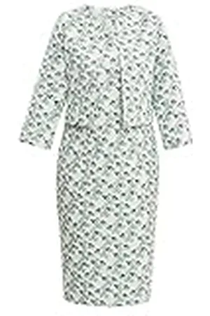 Gina Bacconi Dames Jacquard Schede Jurk en Bolero Cocktail, , 36