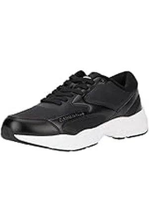 Calvin Klein Jeans Heren Retro Tennis Low Multilayer YM0YM01104 Sneakers, Zwart (Zwart/Helder Wit), 8 UK, , 40.5 EU