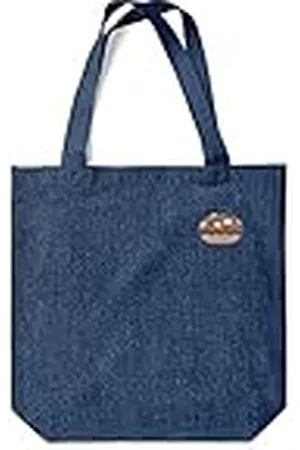 Green Fish Denim-draagtas, bedrukt, boodschappentas, machinewasbaar, opvouwbaar, handtas van jeans met handgrepen, 38 x 42 cm, , Eén maat, modern