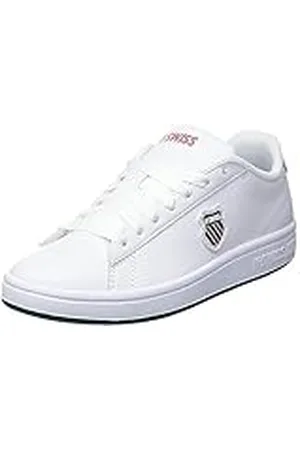 K-Swiss Court Shield-sneakers voor dames, wit/alachite/witheredrose, 36 EU, , 36 EU