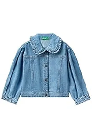 Benetton Jas 25HHGN01F Jas, denim 901, 82 meisjes