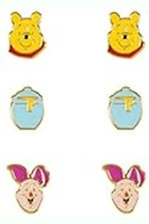 Disney Winnie The Pooh Trio Oorbel Set SF00469YL, Eén maat, Messing, Geen edelsteen