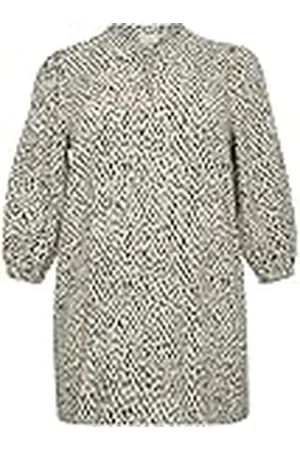 Kaffe Plus-Size Dames Tunic 3/4 Mouwen V-hals Casual Fit Print, , 42 grote maten