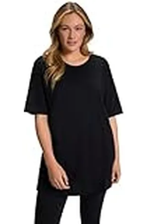 Ulla Popken Basic T-shirt met ronde hals voor dames, , 66-68
