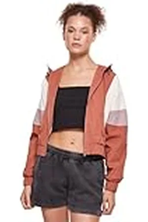 Urban classics Dames Ladies Short 3 Tone Crinkle Jacket, , 5XL
