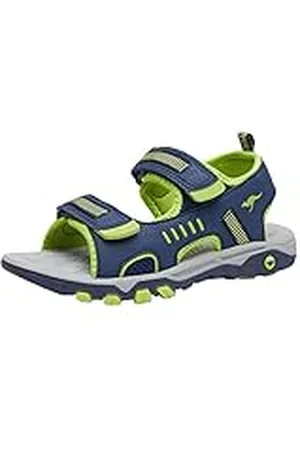 KangaROOS Unisex K-Logo Sneakers voor kinderen, Blauw Dark Navy Lime 4054, 38 EU