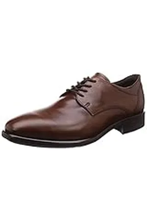 Ecco Citytray heren effen teen tie Oxford-stof, Cognac., 43 EU