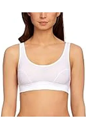 Sloggi Double Comfort Crop Top voor dames. Een klassieke top van extra zacht katoen voor ademend vermogen en comfort, Wit, 70