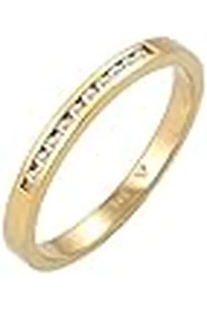 DIAMORE Elli Ring Dames Precious Classic met Diamant (0,10 ct.) in 585 Geelgoud