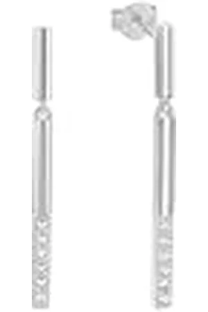 QS by s.Oliver Ohrstecker 925 Sterling Silber Damen Ohrschmuck, mit Zirkonia synth., 3,7 cm, Silber, Kommt in Schmuck Geschenk Box, 2031441