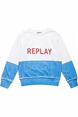Replay Sweatshirt voor jongens met logo, katoenmix, , 12 Jaar