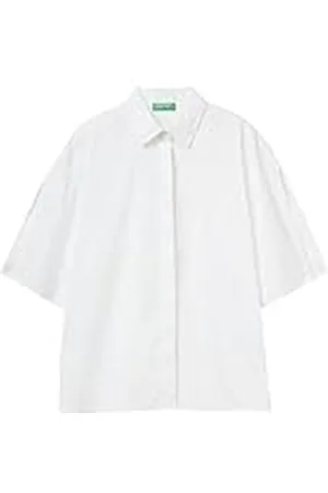 Benetton Shirt 5AWRDQ04N, wit 101, M dames, , M