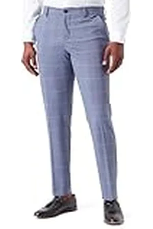 SELECTED SELETED HOMME Heren Slhslim-Liam Blue Check TRS Flex broek, , 56